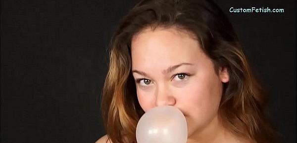  Angela&039;s Bubble Gum Blowing Tit Show